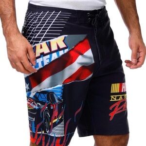 NWT Mens Hurley Phantom Eco Nascar Racing 18” Quick Dry Swim Trunks Board Shorts